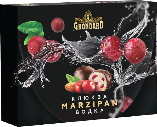 №1 TM Grondard       (10186) Конфеты глазированные Марципановые Клюква и Водка, 98г  в Армавире
