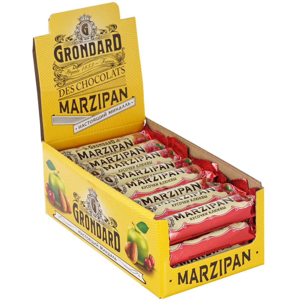  TM Grondard     (8415) Батончики глазированные Марципановые Клюква, (24шт по 50г)    в Армавире