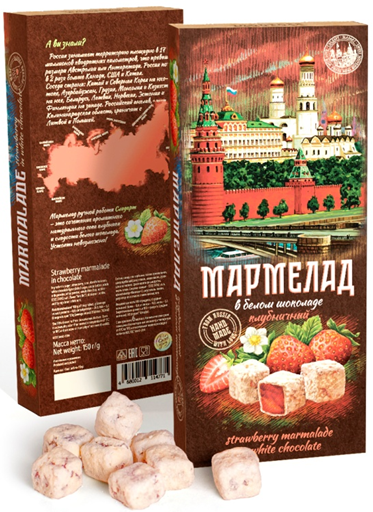 Сладарт Мармелад Клубничный в белом шоколаде, 150г   в Армавире